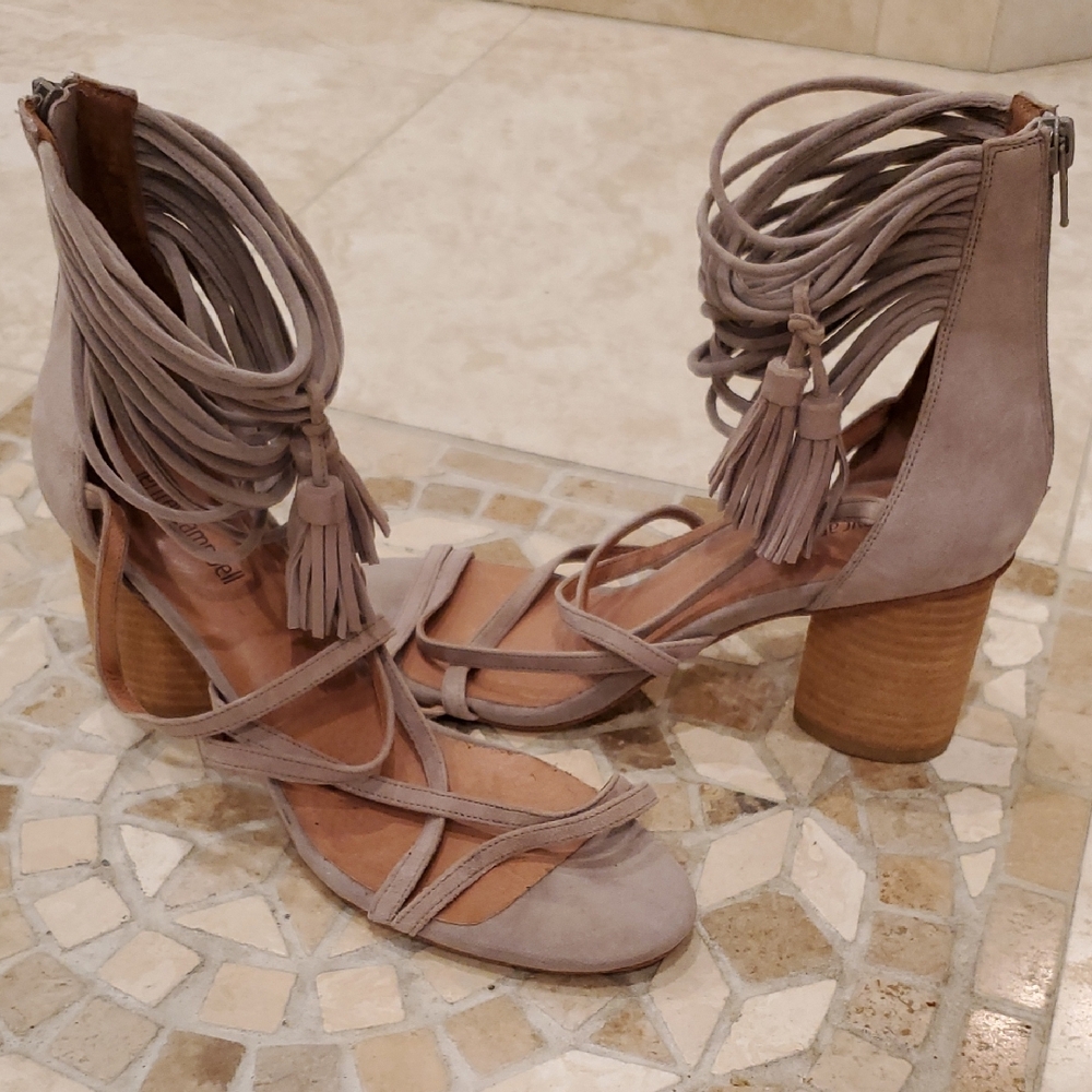 Jeffrey Campbell Taupe Strappy Heels